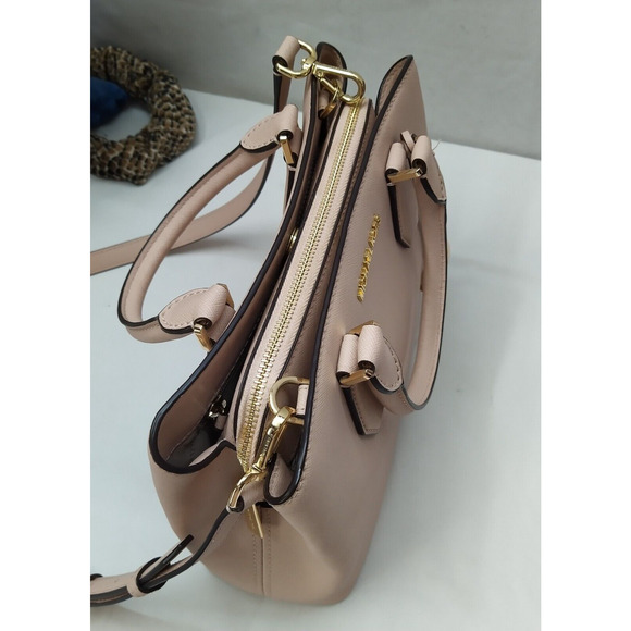 Michael Kors Camille Soft Pink Leather Double Handles Satchel Bag - Picture 9 of 16